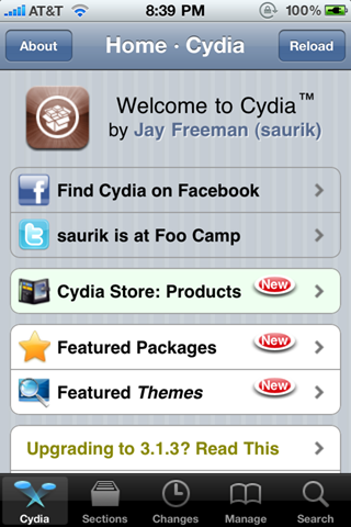 Cydia Jailbreak on iPhone 4 Cydia Jailbreak on iPhone 4