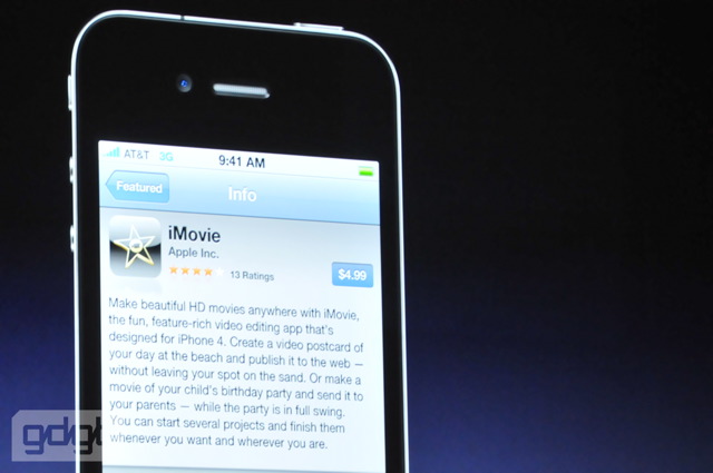 iMovie for iPhone 4