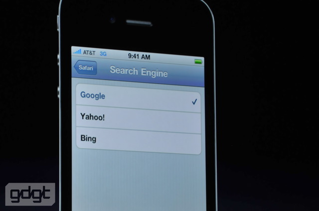 iPhone 4 Bing