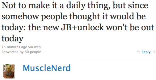 Jailbreak and Unlock not today