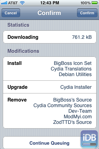 Confirming Cydia 1