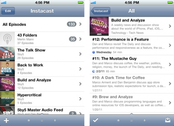 Instacast Screens 1