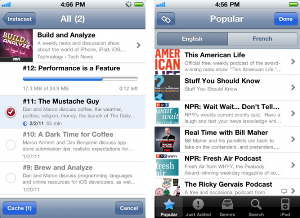 Instacast Screens 2