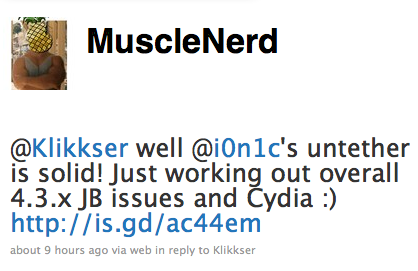 iOS 4.3.1 Jailbreak Musclenerd Status 2