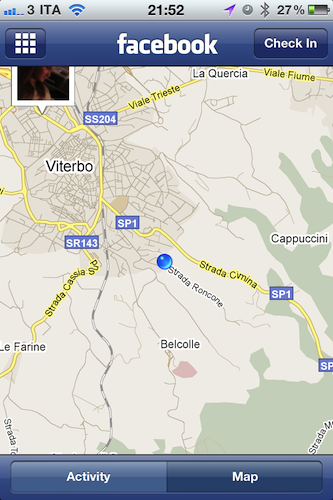 Facebook Places Map view