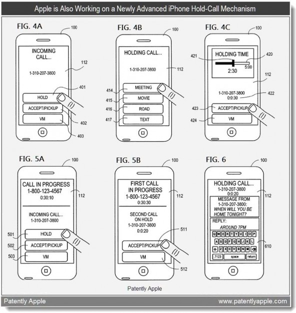 4 - Apple is Also Workinig on a Newly Advanced iPhone Hold-Call Mechanism - patent may 2011