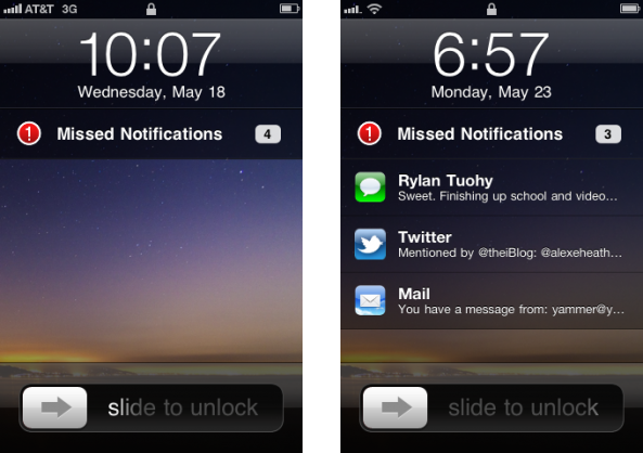 MobileNotifier Notifications Lockscreen