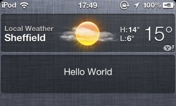 First Third Party Widget iOS 5