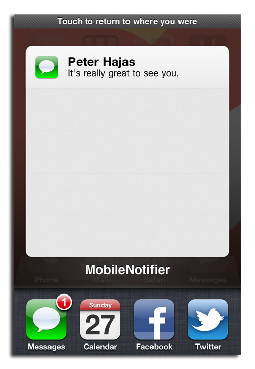 MobileNotifier It's Great to See You