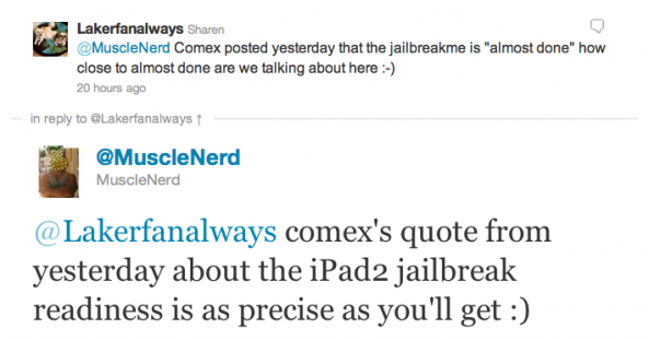 Musclenerd tweet prove iPad 2 jailbreak fake