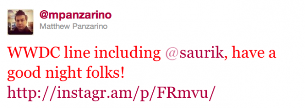 Saurik at WWDC tweet