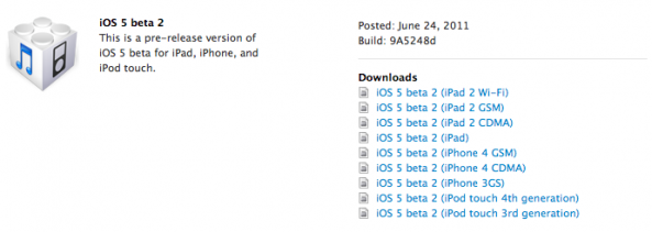 iOS 5 Beta 2