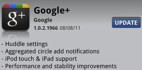 google+ ipad