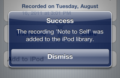 ipod memos
