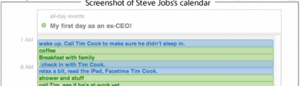 steve jobs' schedule