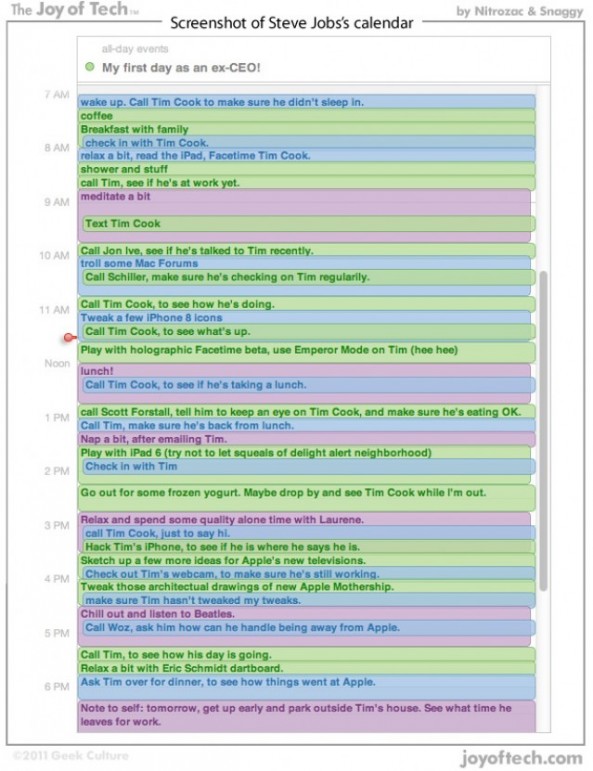 steve jobs' schedule full