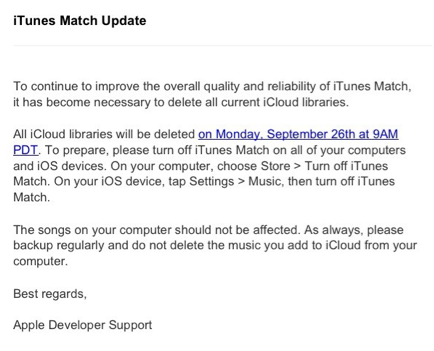 Email iTunes Match Reset