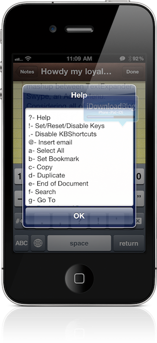 KBShortcuts Help
