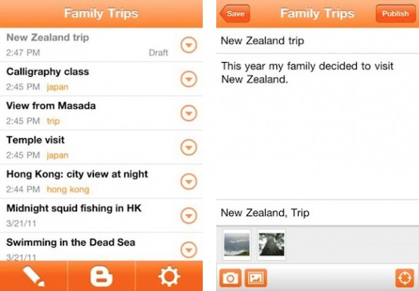 google blogger ios