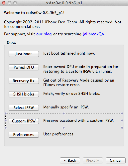 preserve baseband redsn0w update