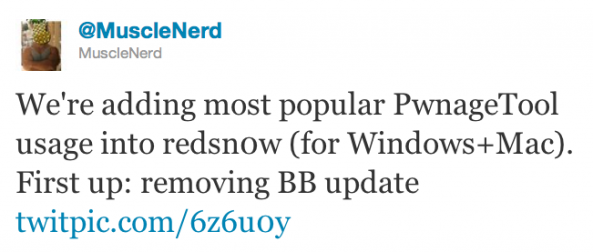 merge pwnagetool redsn0w tweet