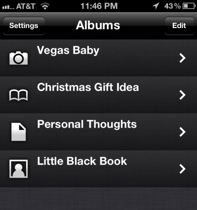 my secret folder menu