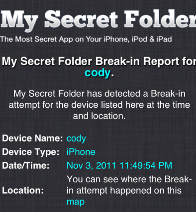 my secret folder email