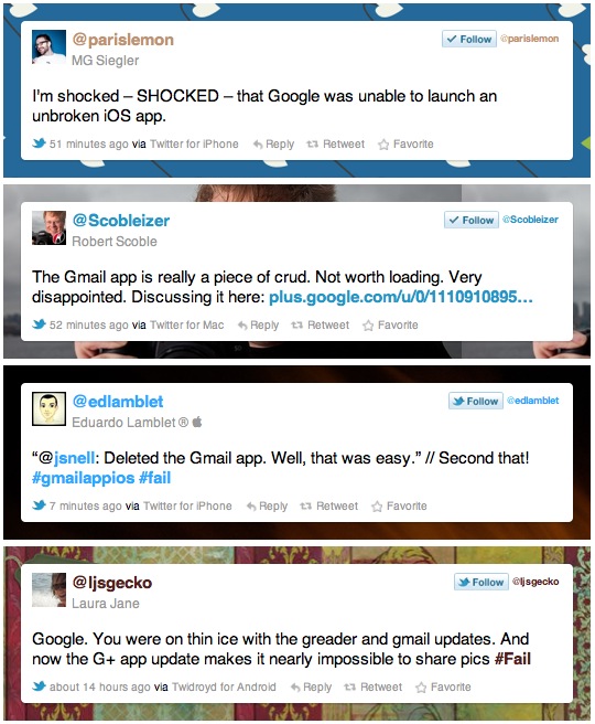 gmail app reactions
