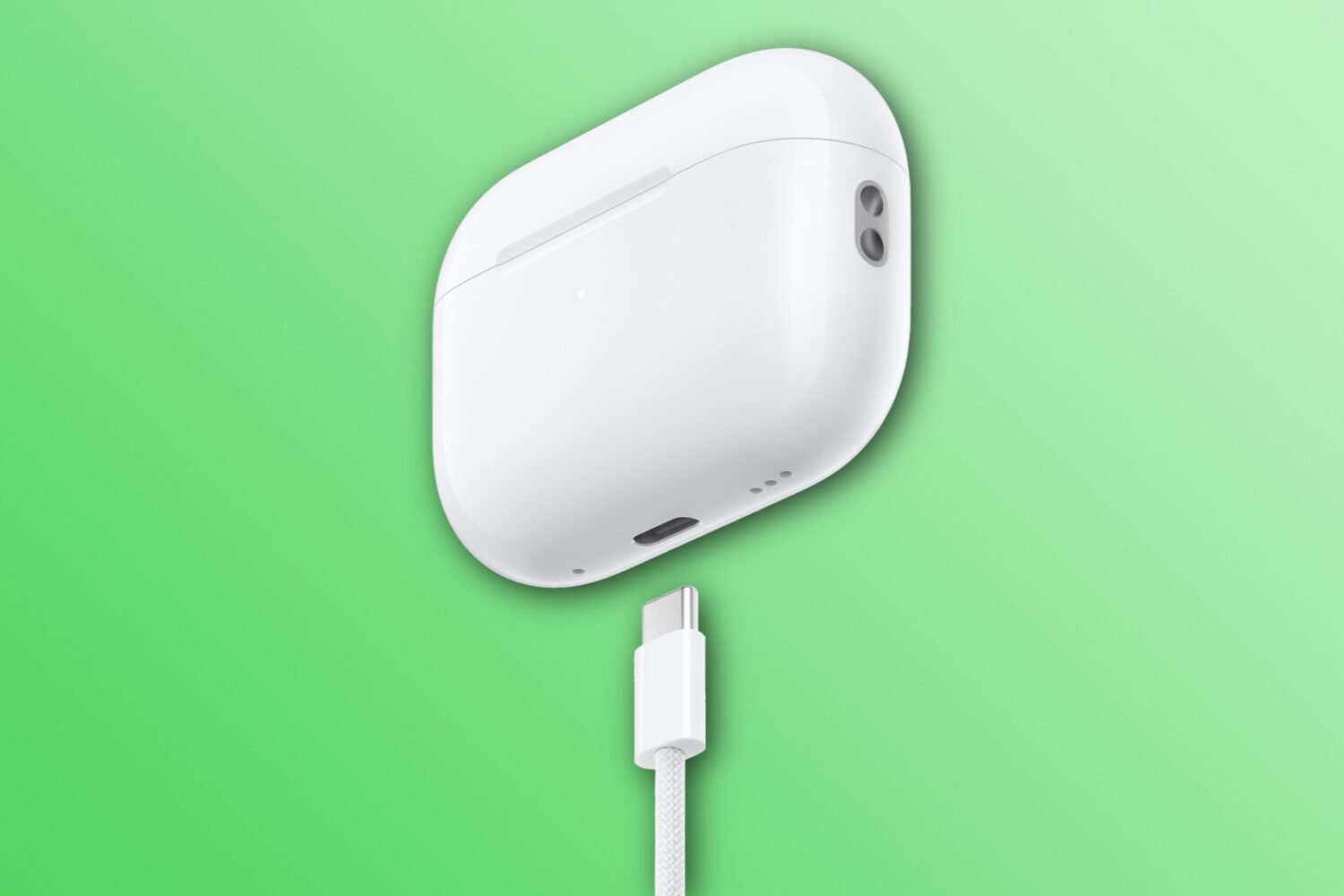 AirPods Pro charging case with a USB-C cable