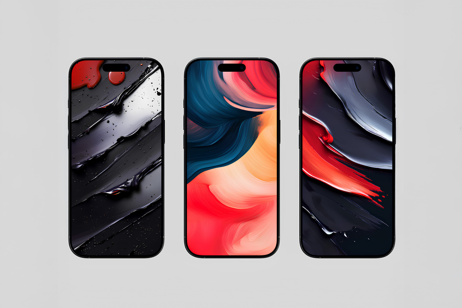 Gloopy, painted texture wallpapers for iPhone