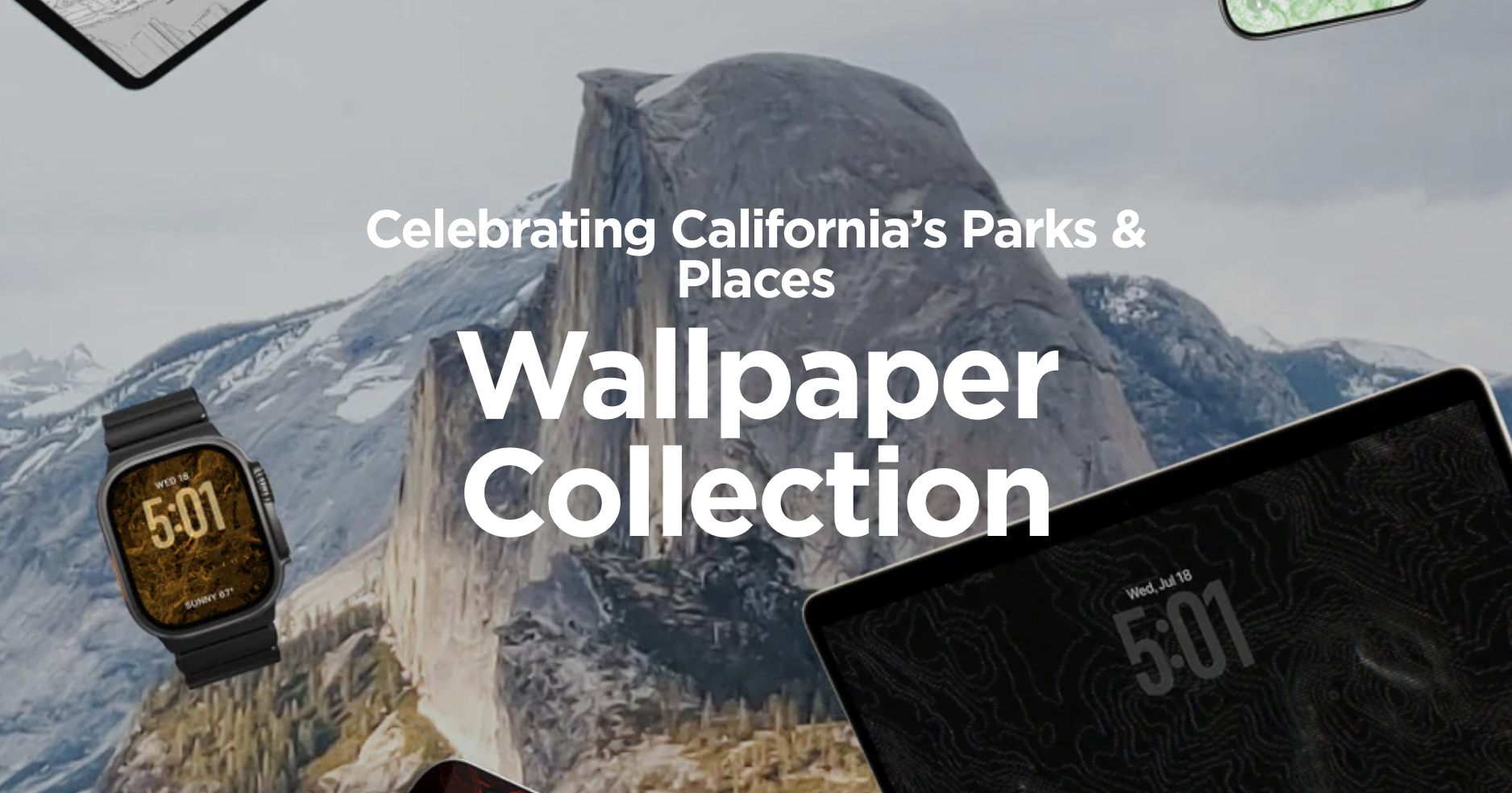 photo of Nomad Goods’ California topographic wallpapers image