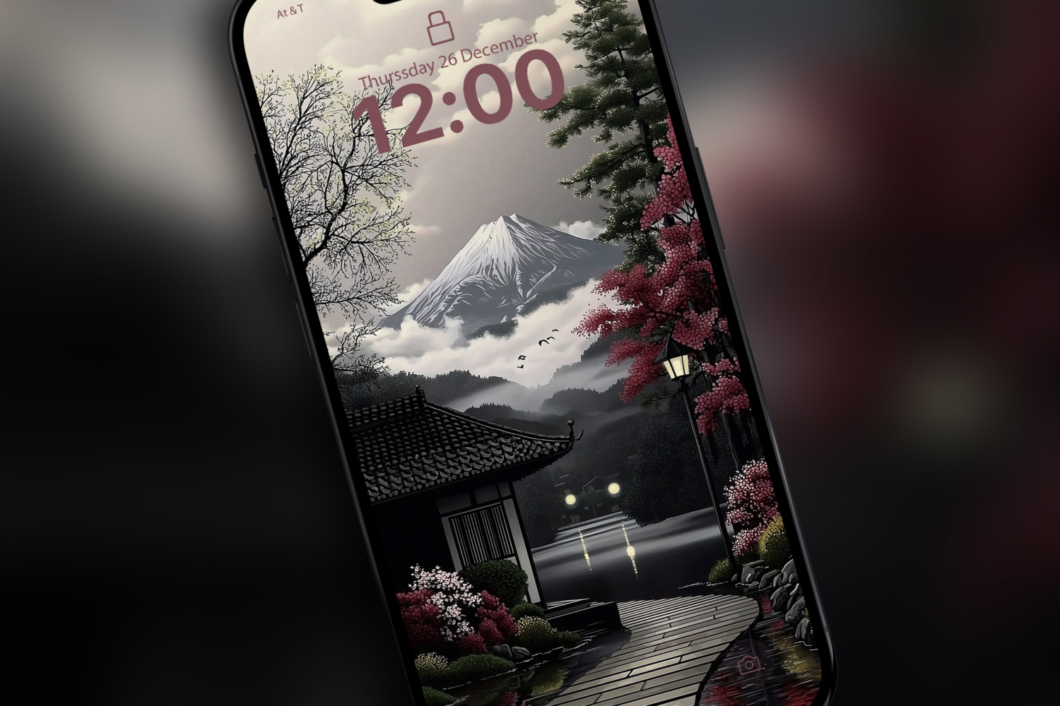 Quaint mountain town wallpaper for iPhone
