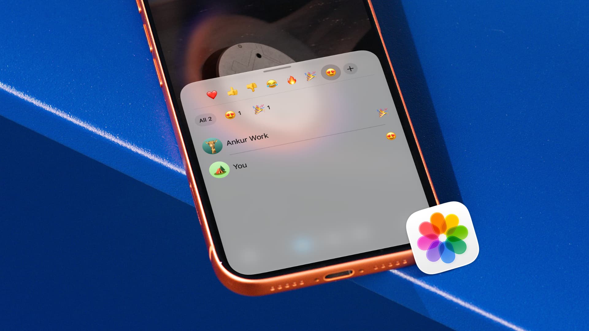 How to react to photos with emojis in iCloud shared albums