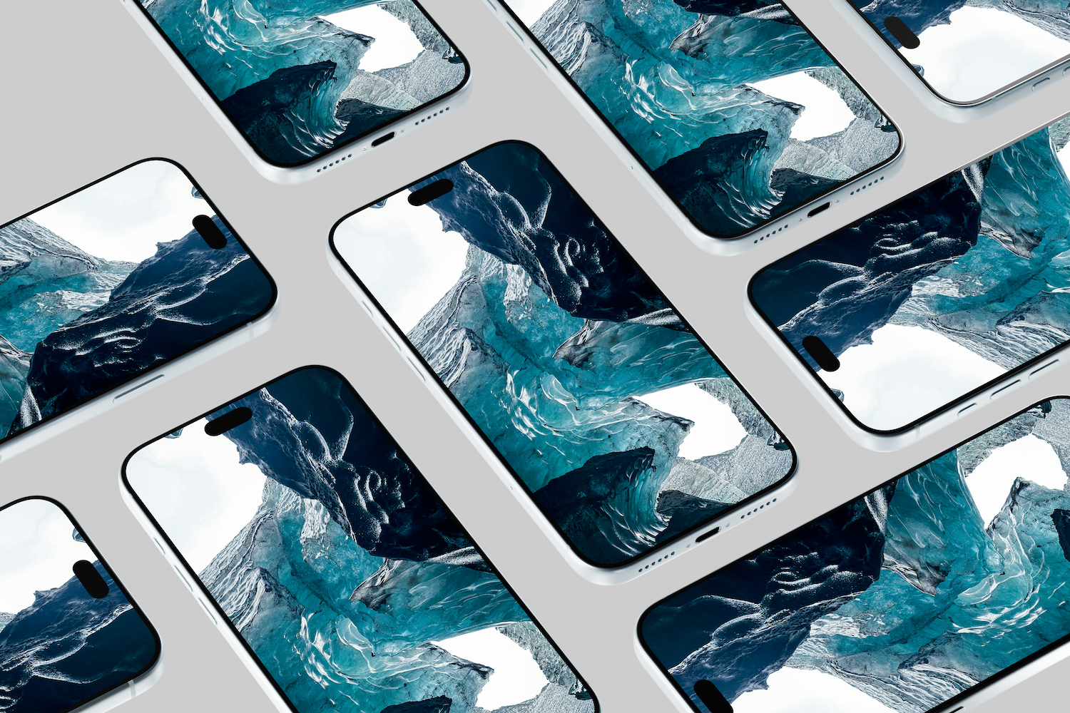 Blue Glacier iPhone 18 Pro wallpaper pack