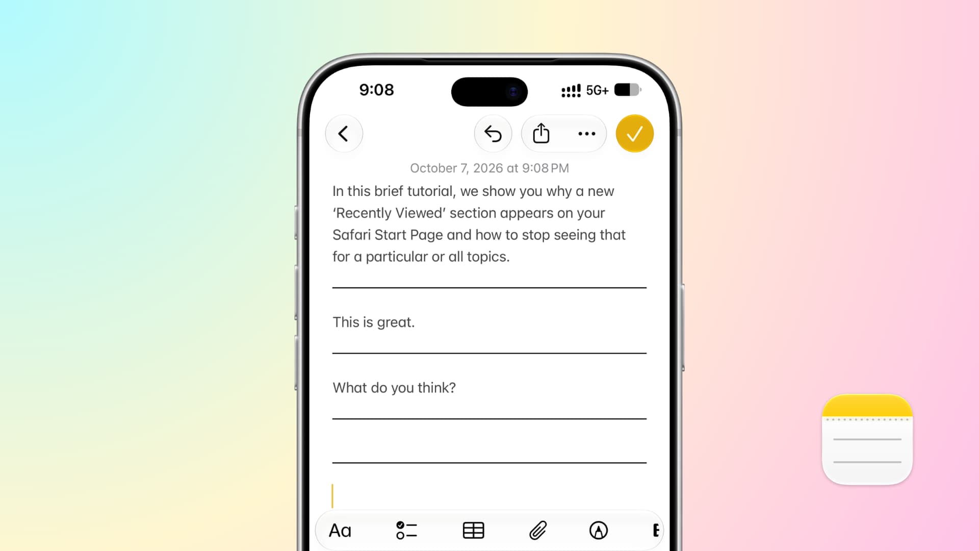 How to add divider lines in notes on iOS and macOS 27